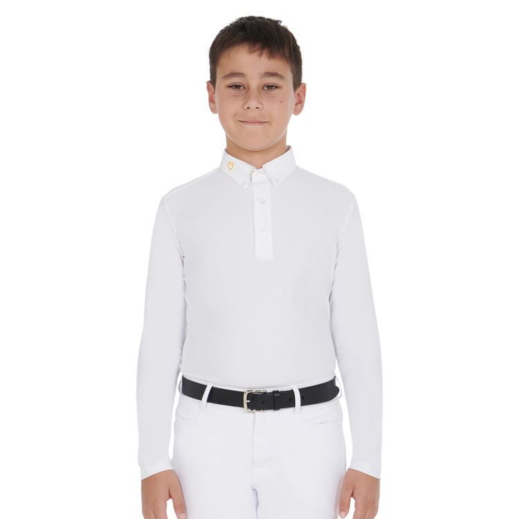 Polo bianca bambino manica lunga sales