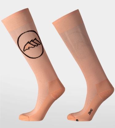 CALZINO UNISEX BORDO E LOGO ARANCIO