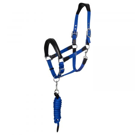 Cavezza con imbottitura in pile e gancio moschettone EQUESTRO