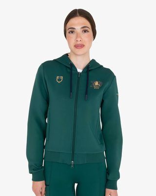 FELPA CON ZIP INTEGRALE MARRONE EQUILINE ultima M