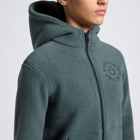 FELPA CON CAPPUCCIO E ZIP LOVE