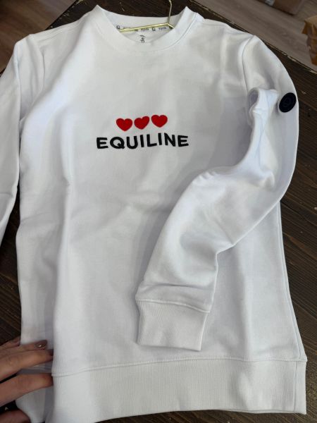 FELPA BIANCA E BLU A SCACCHI