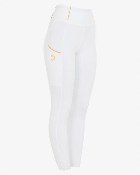 Leggins bambina slim fit grip con logo EQUESTRO