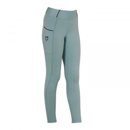 LEGGINGS EQUESTRO CON DECORAZIONE PERFORATE BIANCO