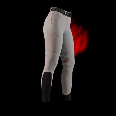 PANTALONE BIANCO COREFLEX VITA ALTA CON GRIP GINOCCHIO