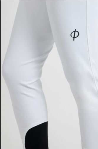 PANTALONE BIANCO COREFLEX VITA ALTA CON GRIP GINOCCHIO