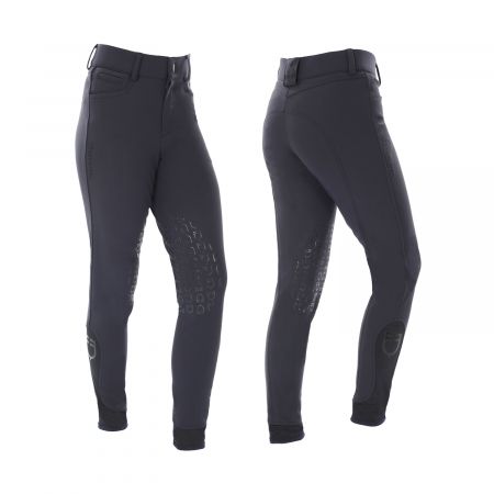 Leggins bambina slim fit grip con logo EQUESTRO