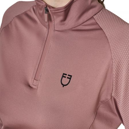 POLO CON STRASS EQUESTRO GRIGIA