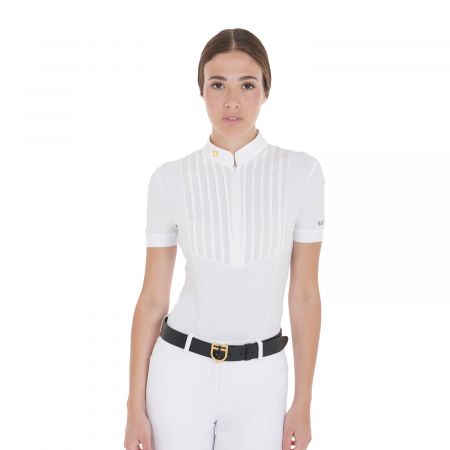 POLO BAMBINA EQUESTRO MANICHE LUNGHE IN TESSUTO FELPATO