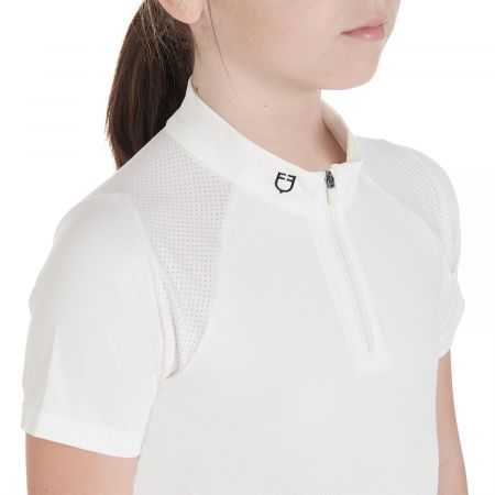 CAMICIA DONNA IN JERSEY TECNICO E BOTTONI NASCOSTI