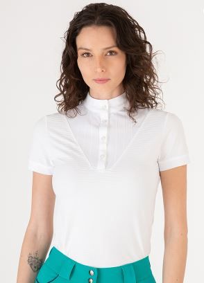 CAMICIA CON INSERTI IN JERSEY MICROFORATO BAMBINA