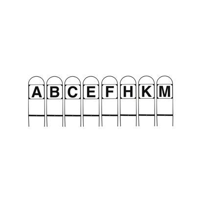 LETTERE DRESSAGE IN PLASTICA DA ATTACCARE SET 8 PZ A,B,C,E,F,H,K,M