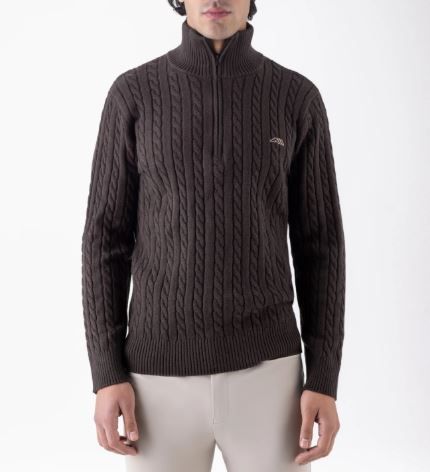 PULLOVER COLLO ALTO GREIGE EQUILINE
