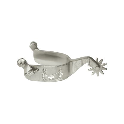 SPERONI WESTERN SATINATI CON DECORAZIONE REINING POOL'S