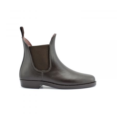 STIVALETTO DERBY IN PELLE MARRONE