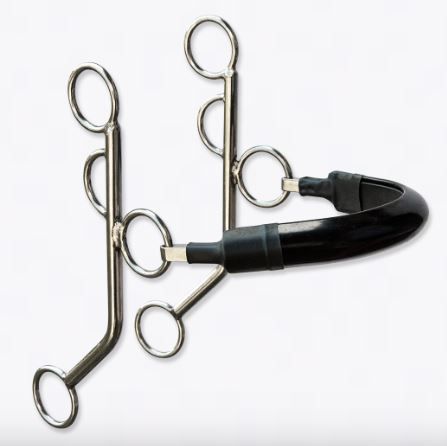 HACKAMORE INOX ASTE LUNGHE NASALINA IN CUOIO INTRECCIATO